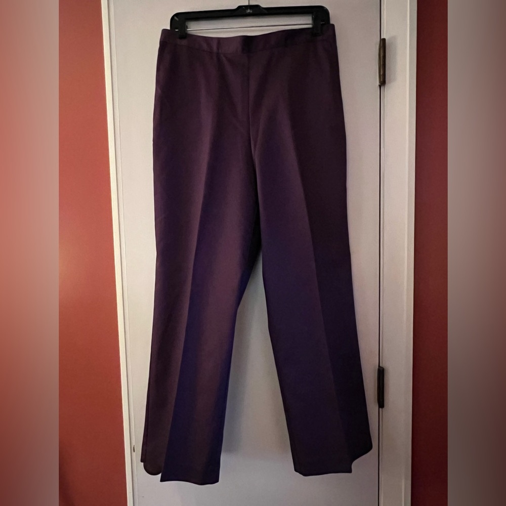 ALFRED DUNNER POLISHED COTTON-BLEND TROUSER 12 NWOT
